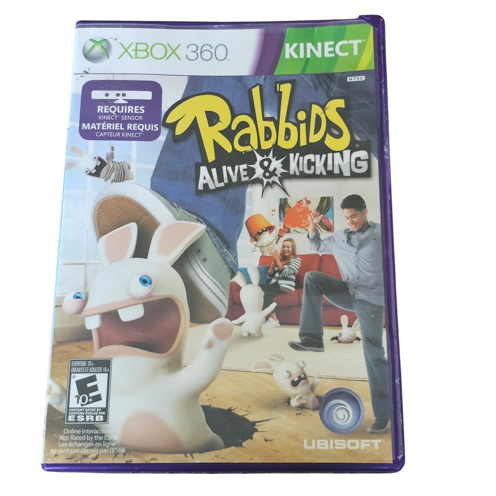 Rabbids Alive & Kicking Xbox 360 Kinect Game Ubisoft NTSC‎ Party Game